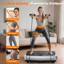 Vibration Plate Exercise Machine, Powerful Dual Motor Vibration Plate for Lymphatic Drainage & Speaker with Music, Magnetic Massage, Weight Loss & Full Body Workout, Resistance Bands,450 Lbs Capacity