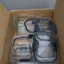 Rubbermaid Brilliance Glass Food Storage Containers, Assorted Sizes, Set of 9, BPA-Free, Leak-Proof, Clear