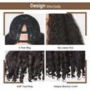 Afro Wig V Part Kinky Curly Wigs for Black Women, 180% Density Wear and Go Glueless Wig with Unique Bouncy Curls in the End, Synthetic No Leave out Clip in (Natural Black #2, 24 Inch)