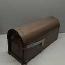 Architectural Mailboxes Brunswick Decorative, Heavy duty Steel Metal Post Mounted Mail Box for outside, Bronze, Large Curbside Mailbox with Magnetic Latch