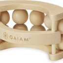 Gaiam Relax Massage Ball Roller - Handheld Wooden Total Body Massager for Back, Neck, Foot, Calf, Leg, Arm | Deep Tissue Massager Relief for Sore Muscles