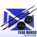 Scotland Desk Flag 12" Solid Pole Deluxe Set Scot Flags Banner Mini Small Scotland Office Table Flags with Black Stand Base Desktop Decorations(2Pack)