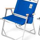 Lightweight Camping Chairs  | Portable Folding Chair | Beach Chairs | Stylish Design with Wood Handles | Heavy Duty 330 lbs | Ultralight 5 lbs | Picnic, Concerts, BBQ