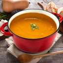 6 Quart Enameled Cast Iron Dutch Oven with Lid, Heavy Duty Cast Iron Pot for Braising, Stews, Roasting, Soup, Casseroles & Bread Baking, Nonstick Enamel Interior, Oven Safe to 500°F
