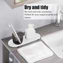 2PCS Water Absorbing Stone Tray, Fast Drying Diatomite Stone Sink Tray, Water Absorbent Diatomite Coasters, Stones Soap Trays for Kitchen Sink, Bathroom Counter Hand Soap Dish & Holders