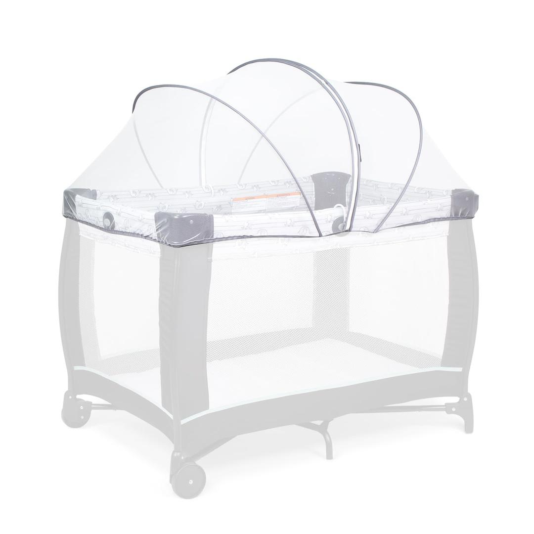 Beberoad Love Portable Playard Cover – Breathable Mosquito Net with 2-Way Zipper for Travel Cribs & Playpens (White)