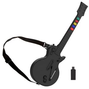 DOYO PC Guitar Hero Controller, Wireless PS3 Guitar Hero with Dongle for PC and PlayStation 3, Compatible with Guitar Hero, Rock Band, Clone Hero, Adjustable Strap (Black)