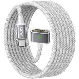LISEN MacBook Charger USB-C to Magnetic 3 Cable (6.6FT) for M4/M3/M2 MacBook Pro Air M5 Charger, 140W Magnetic Safe 3 Cable Computer Laptop Cord for Pro (16"/14" 2026-2021) Air (15''/13'' 2026-2022)