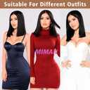 MIMAN 14 Inch Short Black Bob Wigs for Women Shoulder Length Middle Part Small Lace Front Wig Medium Length Black Straight Wig Halloween Costume Wigs for Women