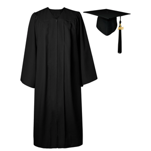 GraduatePro Matte Graduation Cap and Gown Class of 2025 Set Bulk with Tassel for High School & College Black 57FF (XL Plus) 6'0"-6'2"