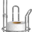 Bathroom Toilet Tissue Paper Roll Storage Holder Stand, Chrome