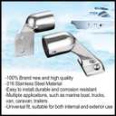 1 Pack Heavy Dudy 60 Degree Marine Boat Yacht High Leg Hand Rail End Stanchion,316 Stainless Steel Boats Accessoriesfor Pipe 7/8 Inch(22mm) or 1 Inch(25mm)