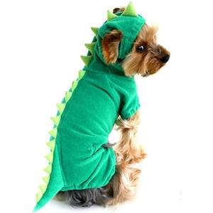 NACOCO Dog Dinosaur Design Costume Green Pet Clothes for Medium & Large Dog (Green, S) (Small (Pack of 1))