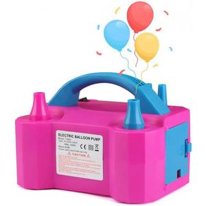 AC 110V Electric Balloon Pump, Double-Hole Inflator Portable Inflatable Pump 400L/MIN 600W