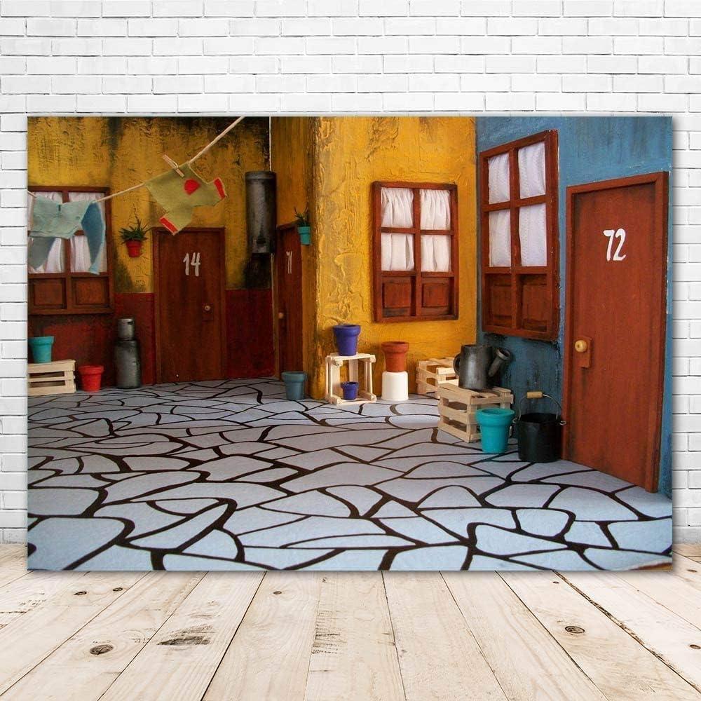 Happy Birthday Backdrop El Chavo Del Ocho Nuestra House Living Room Photo Background 5x3ft Mexican Cartoon Birthday Backdrop El Chavo Del Ocho Decorations Banner