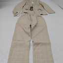 LOLANTA Boys' 2-Piece Suits Set Jacket Pants Bow Tie Kids Plaid Formal Outfits 120