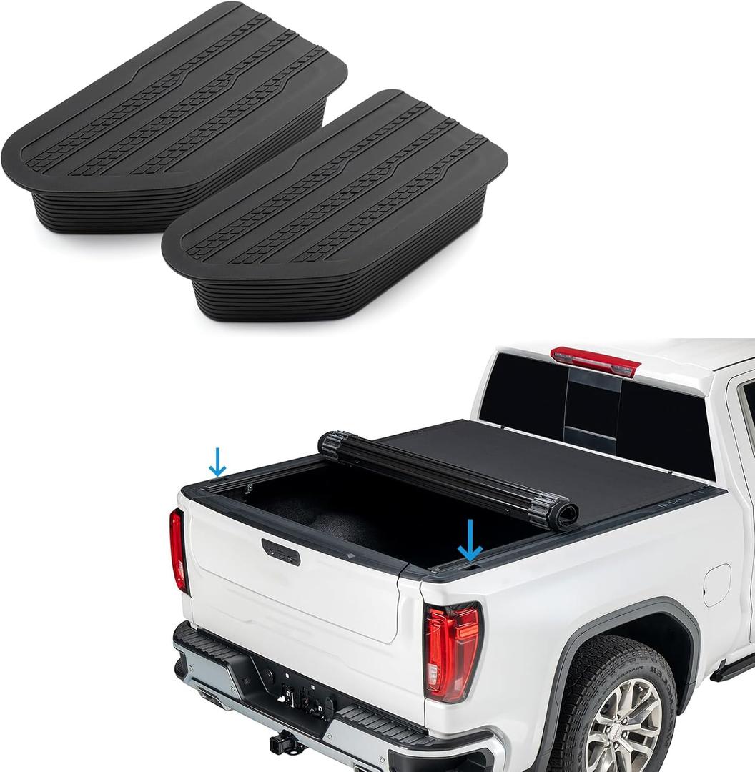Shademax Stake Pocket Covers Custom Fit for 2019-2024 2025 2026 GMC Sierra and Chevy Silverado Accessories Truck Bed Rail Hole Plugs Stake Pocket Caps Cover (Set of 2)