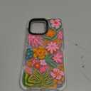 Rosarnnah for iPhone 17 Case Cute - Durable Shockproof 6.6 ft Drop Impact Phone Case - Funny Passion Flower Design (6.3") Clear