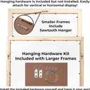 9x13 Black Wood Frame with White Mat | 11x15 Matted to 9x13 | UV Acrylic Shatter Guard, Foam Board Backing, Wall Hanging Hardware - Solid Pine