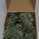 6.4ft Smokey Christmas Garland with Lights, Prelit Natual Rustic Cedar Pine Garland with Pine Cones for Home New Year, Mantle, Fireplace, Indoor Outdoor Decoration Simple Garland