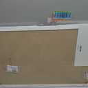 U Brands Farmhouse White Frame, 20 x 30 in, Linen Pin Bulletin Board