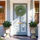 24" Eucalyptus Wreath for Front Door - Artificial Greenery Wreaths Spring Summer Wreath with Eucalyptus Leaves, All Seasons Evergreen Hanging Decor for Farmhouse Home Porch Festival Wedding Decor
