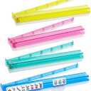 Mahjong All-in-One Tile Rack & Pusher, Clear Acrylic Mahjong Rack and Pusher Combo, Modern American Mahjong Tile Racks, Set of 4, Multi Color, 17.72 inches