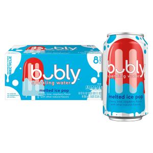 bubly Sparkling Water, Melted Ice Pop, 12 Fl Oz Cans (8 Pack) | Zero Sugar, Zero Calories, Seltzer Water (EXP 10/05/26)