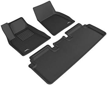 3D MAXpider Custom Fit Kagu Floor Mat (Black) Compatible with Tesla Model S 2012-2014 - Full Set
