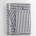 Nanko Striped King Size Duvet Cover Set, White and Grey Stripe Print Pattern 3 PCS - Microfiber Bedding Sets Comforter Cover Zip, Tie - Modern Farmhouse Style for Men and Women Teen, 100x90 Pillow Sham: 20x36