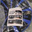 15 inch Blue Wheel Rim Cover Hubcaps Replacement R15 Hub Caps Snap On Universal Wheel Rim Cover ABS Exterior Accessories for Car Trunk SUV Set of 4