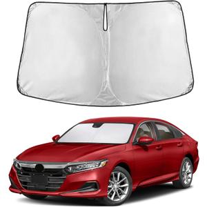 EcoNour Windshield Sunshade Compatible for Honda Accord 2018-2020 2021 2022, Sun Visor for Front Windshield & Window Sun Shade Cover, UV Heat Blocker & Protector, Car Accessories