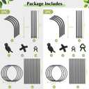 Garden Obelisk Trellis for Climbing Plants Outdoor, 6.2 FT Tomato Cage, Rose, Flowers, Grape, Pea, Cucumber Trellis, Rustproof Plastic Coated Metal Plant Support Trellis for Potted Plants (2 Pack)