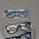 FANNYGO 3 Pack Kid Blue Light Glasses For Kids Girls Boys Computer Blue Light Kids Glasses Clear Glasses Age 3-9 (Black + Dark blue + Light blue)