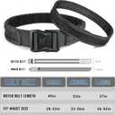 Battle Molle Belt Military Grade, Newly Upgrade Quick Release Buckle 2.0" Tactical Belt, Law Enforcement Duty Belts (Black, M)