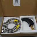 SKOWLL Matte Black Waterfall Bathroom Faucet, LED 8 Inch Widespread Bathroom Faucet 3 Hole, Modern Waterfall Vanity Sink Faucets with 2 Knobs