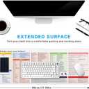 Excel Cheat Sheet Desk Pad, 31.5"x11.8", Waterproof Extra Large Excel Shortcut Mat with Stitched Edges, Anti-Slip Excel Mouse Pad for Office Desk, MS Excel/Word Shortcuts (White Shortcut Key B)