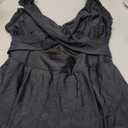 Aleumdr Women's One Piece Swimsuit Ruffle Cutout Swimdress Tummy Control V Neck Wrap Swimwear (X-Large, Black)