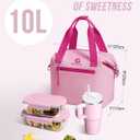 GLORIEROO Pastel Lunch Box Women | Insulated Waterproof Leakproof Lunch Bag Cooler | Adjustable Strap | BPA-Free