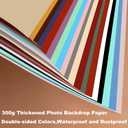 24 Colors Small Product Backdrops Photography Background Paper with Stand 12PCS 34x17inch Flat Lay Backdrop for Cosmetics Jewelry Products and Food