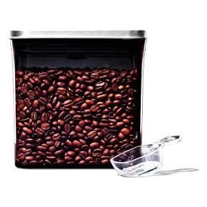OXO Steel POP Coffee Container with Scoop- 1.7 Qt for Coffee, Tea and More,Grey
