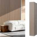 Acoustic Wood Slat Wall Panels - White Oak Soundproof Paneling for Interior Wall Decor, Modern Design, 94" x 12", 4-Pack