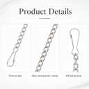 5Pcs 31" Stained Glass Chain for Hanging Picture Suncatcher Chain and Hooks, 31.5 inches (80 cm) in length