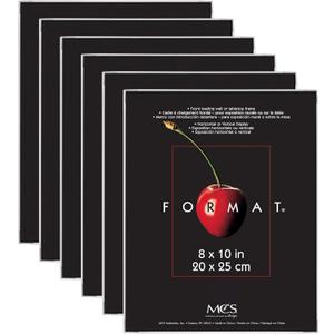 MCS Format 8x10 Picture Frame White, Gallery Wall Vertical & Horizontal Wall Hanging Picture Frame for Photos & Art Prints (6-Pack)