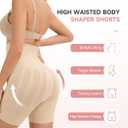 Shapewear Tummy Control Shorts - High Waisted Shapewear Underwear Body Shaper Butt Lifting Shorts Under Dresses (Beige, M)