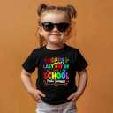Toddler Last Day of School Shirt for Boys Kid Grils, My Happy Last Day of School T Shirt, Cotton Blend, Funny Design :4-7T (Black)