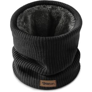 2 x ROXUN Winter Neck Gaiter, Neck Warmer Cover Ski Gaiters for Men/Women Fleece Thick Elegant Stylish