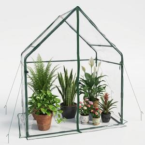 Gardzen Small Walk-in Greenhouse, Heavy Duty Portable Green House for Outside with Sturdy Frame & Clear Cover, Protects Plants from Cold, Rain, 36.2"(L) x53.3(W) x66.1(H)