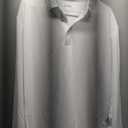 MAGCOMSEN Men's Polo Shirt Long Sleeve Golf Shirts Quick Dry Lightweight 3-Button Performance Work Fishing Athletic (Large, White)