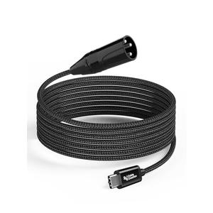 CableCreation USB C to XLR 6.6ft, Type C to XLR Male Audio Output Braided Stereo Cable for Amplifier, Speaker, Mixer Console,Work with Cellphone/Laptop/Tablet,Windows Macos iOS Android Linux